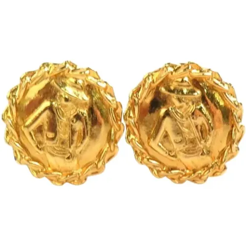 Pre-owned Jewellery, female, , Size: ONE SIZE Pre-owned Metal earrings - Chanel Vintage - Modalova