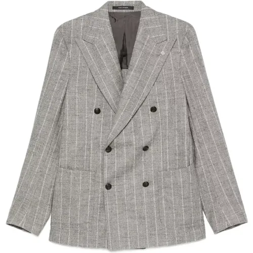Blazers, male, , Size: XL Double-Breasted Jacket - Tagliatore - Modalova