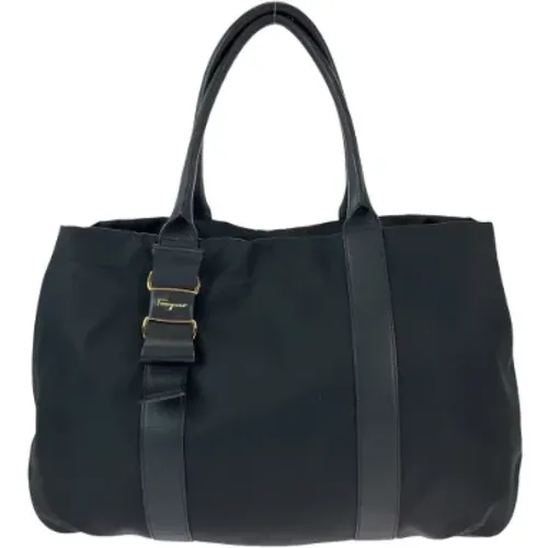 Pre-owned Tote Bags, male, , Size: ONE SIZE Pre-owned Canvas handbags - Salvatore Ferragamo Pre-owned - Modalova