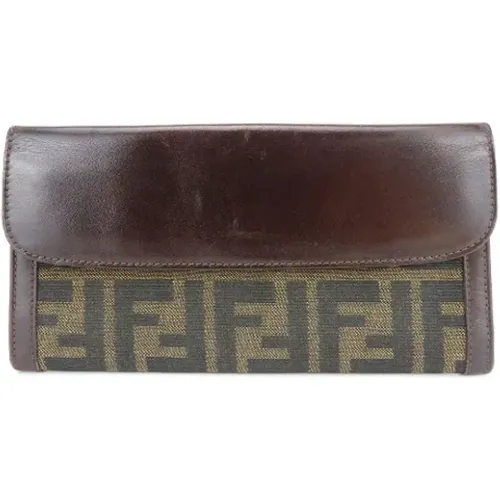 Pre-owned Wallets, female, , Size: ONE SIZE Pre-owned Canvas wallets - Fendi Vintage - Modalova