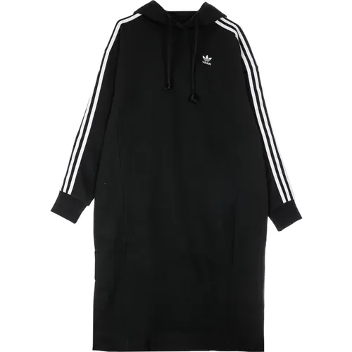 Schwarzes Hoodie-Kleid Langarm - Adidas - Modalova