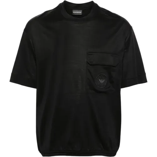 Jersey Crew Neck T-shirt , male, Sizes: M, 2XL, L, XL - Emporio Armani - Modalova