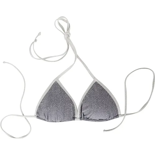 Bikinis, female, , Size: S Sparkling Bikini Top with Adjustable Straps - MC2 Saint Barth - Modalova