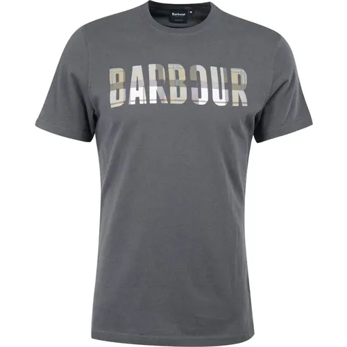 Tartan Grafik Baumwoll T-Shirt - Barbour - Modalova