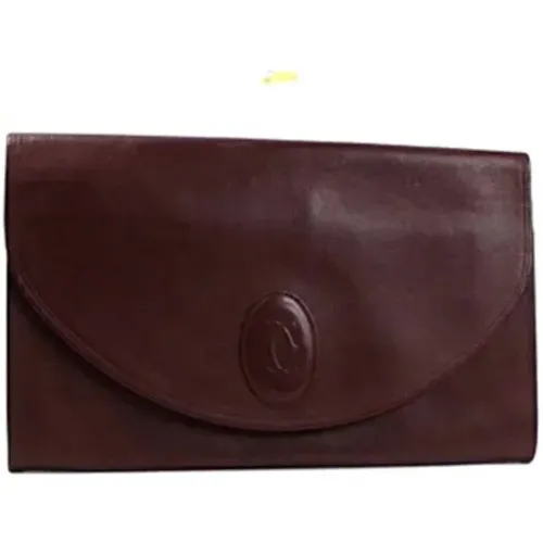 Pre-owned Clutches, female, , Size: ONE SIZE Pre-owned Leather shoulder-bags - Cartier Vintage - Modalova