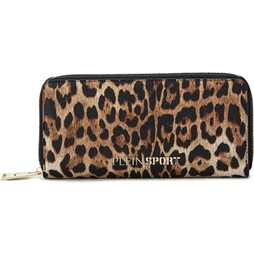 Elegant Zip Wallet with Golden Accents , female, Sizes: ONE SIZE - Plein Sport - Modalova