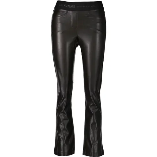 Stylish Flared Trousers in Dark Brown , female, Sizes: XS - CAMBIO - Modalova