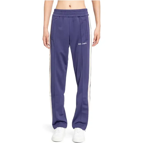 Sweatpants, male, , Size: S Logo Track Pants with Side Stripes - Palm Angels - Modalova