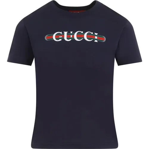 Retro Navy 70s Stil Hemd , Damen, Größe: S - Gucci - Modalova