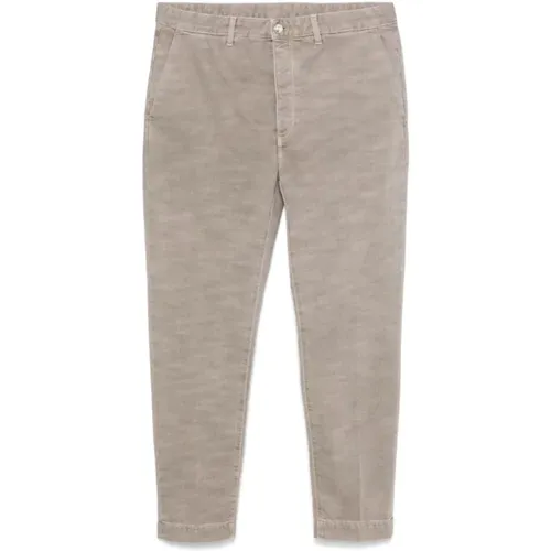 Chinos, male, , Size: W33 Slim Cut Dove Grey Trousers - Nine In The Morning - Modalova