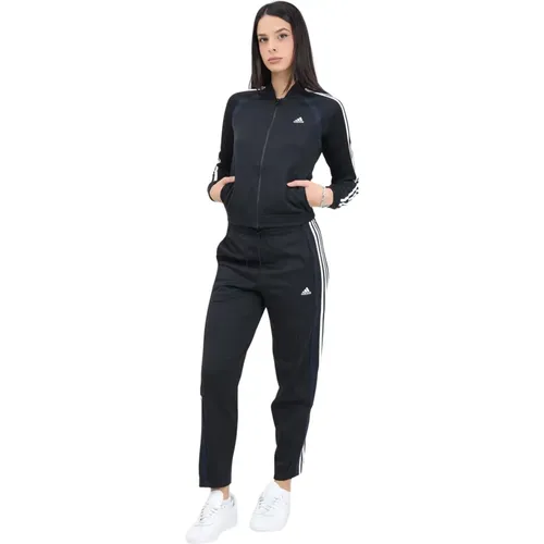 Schwarzes Sportliches Teamsport Kleid , Damen, Größe: S - Adidas - Modalova