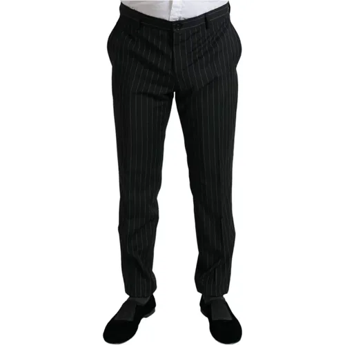 Striped slim fit Formal Pants , male, Sizes: XL - Dolce & Gabbana - Modalova