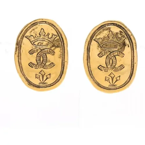 Pre-owned Jewellery, female, , Size: ONE SIZE Pre-owned Metal earrings - Chanel Vintage - Modalova