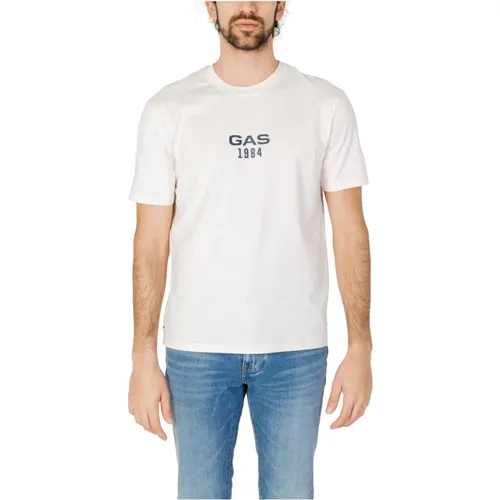 Printed Round Neck T-shirt , male, Sizes: 2XL, M, S, L, XL - GAS - Modalova