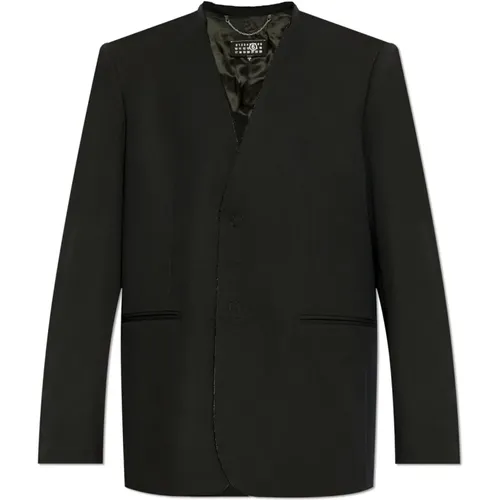 Blazers, male, , Size: M Single-breasted jacket by - MM6 Maison Margiela - Modalova