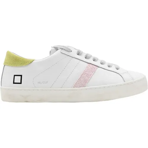 White Yellow Hill Low Sneakers , female, Sizes: 3 UK, 4 UK, 5 UK, 7 UK, 8 UK - D.a.t.e. - Modalova