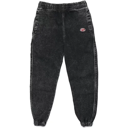 Schwarze JoggJeans® Hose mit elastischem Bund - Diesel - Modalova