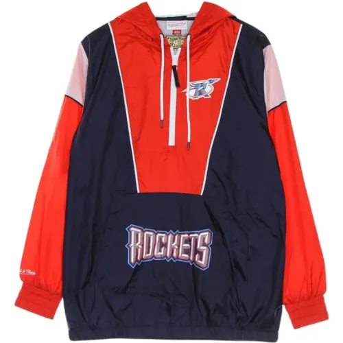 Wind Jackets, male, , Size: L threadable windbreaker NBA highlight - Mitchell & Ness - Modalova