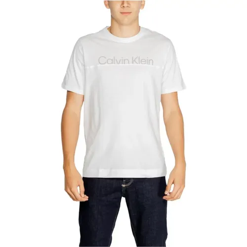 T-Shirts, male, , Size: M Sporty Cotton T-Shirt Fall/Winter Collection - Calvin Klein - Modalova