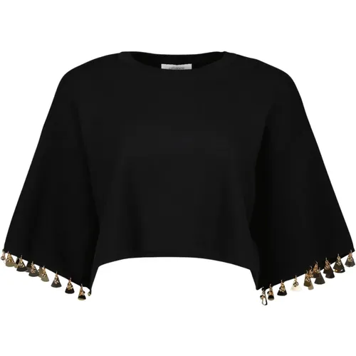 Round-neck Knitwear, female, , Size: S Crop Jumper - Rabanne - Modalova