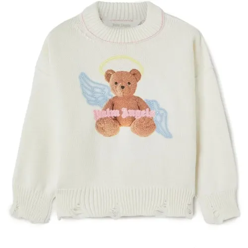 Sweater mit Teddybär-Print - Palm Angels - Modalova