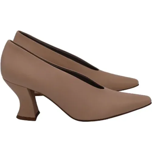 Pre-owned Leather heels , female, Sizes: 6 1/2 UK - Bottega Veneta Vintage - Modalova