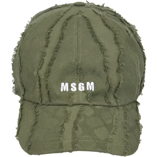 Caps, male, , Size: ONE SIZE Stylish Logo Cap for Men - Msgm - Modalova