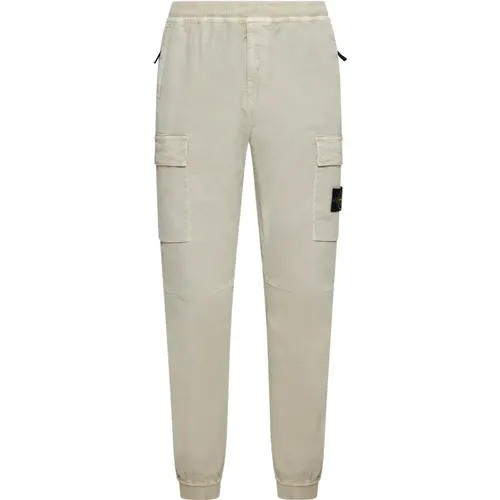 Sweatpants, male, , Size: W31 Off-White Tapered Trousers - Stone Island - Modalova