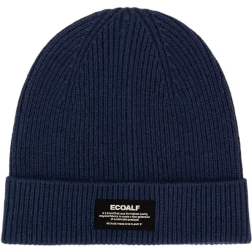 Beanies, unisex, , Size: ONE SIZE Navy Wool Hat - Ecoalf - Modalova