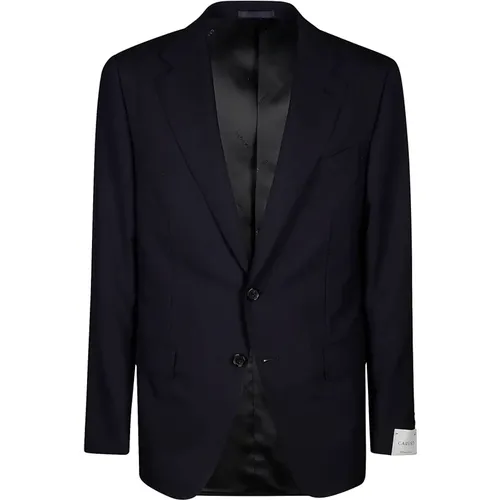 Single Breasted Suits, male, , Size: XL Dark Suit with Jacket and Pockets - Caruso - Modalova