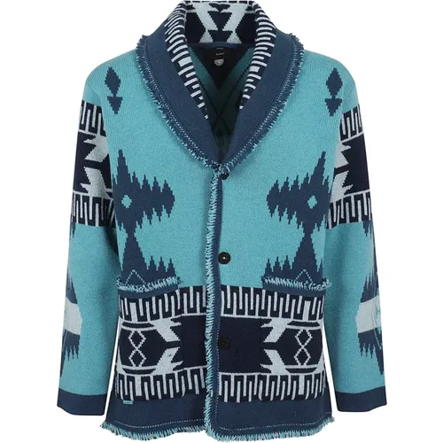 Men's Clothing Sweaters Blue Ss24 , male, Sizes: M, S - Alanui - Modalova
