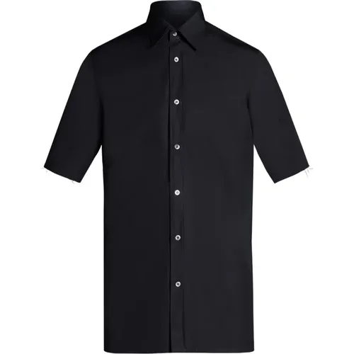 Schwarzes Baumwoll-Kurzarm-T-Shirt , Herren, Größe: L - Maison Margiela - Modalova