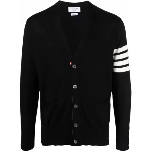 Bar Stripe Cardigan Sweater , male, Sizes: 2XL, XL, M, L - Thom Browne - Modalova