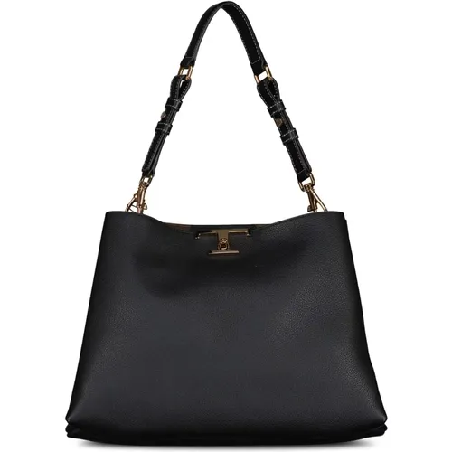 Leather Bag with Logo Details , female, Sizes: ONE SIZE - TOD'S - Modalova