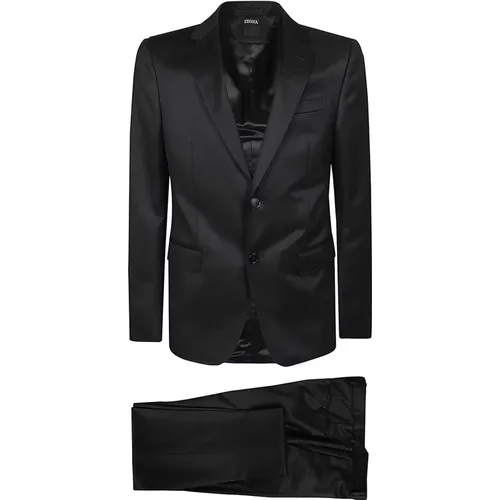 Single Breasted Suits, male, , Size: 2XL Tailored Suit for Men - Ermenegildo Zegna - Modalova