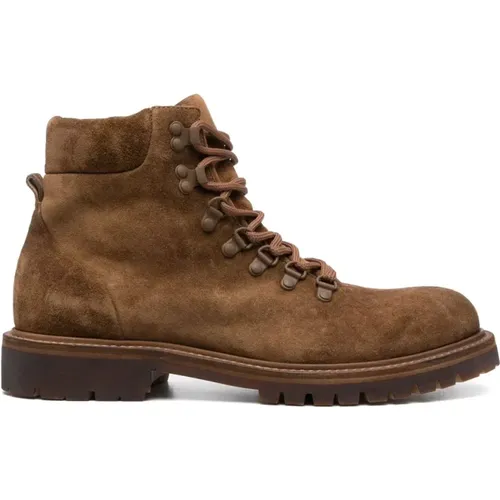 Lace Up Suede Boots , male, Sizes: 8 UK - Officine Creative - Modalova