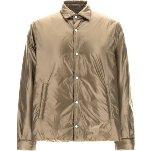 Light Jackets, male, , Size: L Light padded nylon shirt jacket - Herno - Modalova