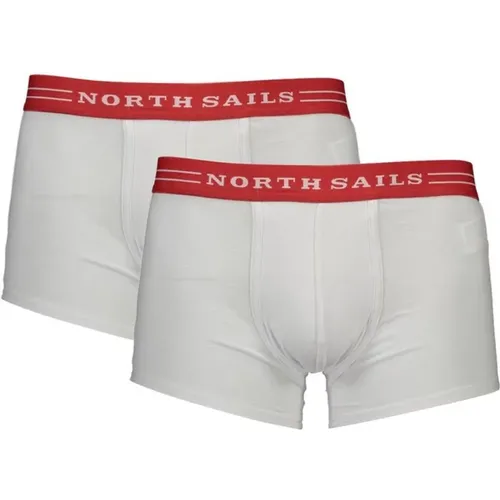 Bottoms, male, , Size: 2XL Contrasting Waistband Boxer Shorts Bi-Pack - North Sails - Modalova