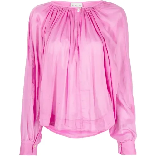 Elegante Rosa Bohemian Cocoon Bluse , Damen, Größe: M - Forte Forte - Modalova