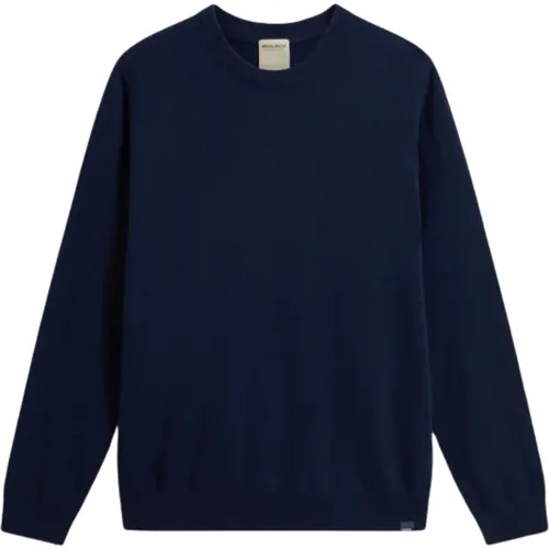 Round-neck Knitwear, male, , Size: S Pure Wool Sweater - Woolrich - Modalova