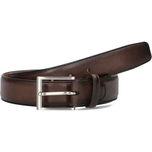 Brauner Leder Herren Gürtel 1078 , Herren, Größe: 105 CM - Magnanni - Modalova