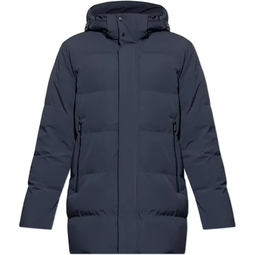 Down Jackets, male, , Size: XL Down jacket with detachable hood - PAUL & SHARK - Modalova