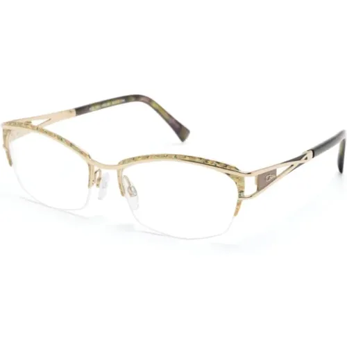 Glasses, female, , Size: 54 MM Gold Optical Frame for Everyday Use - Cazal - Modalova