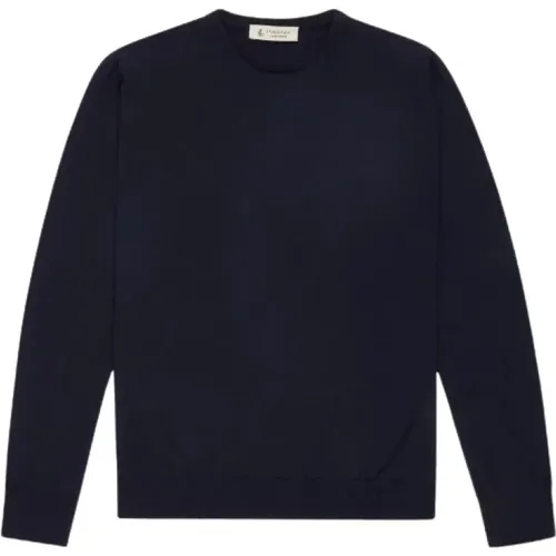 Kaschmir Rundhals Pullover Blau - PIACENZA 1733 - Modalova