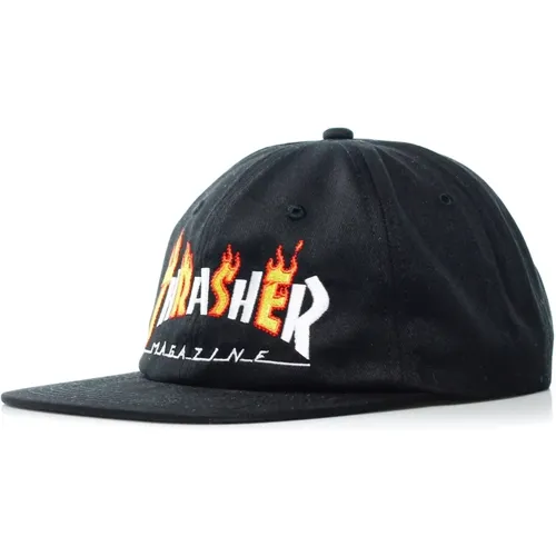 Caps, male, , Size: ONE SIZE Flat Visor Cap for Men - Thrasher - Modalova