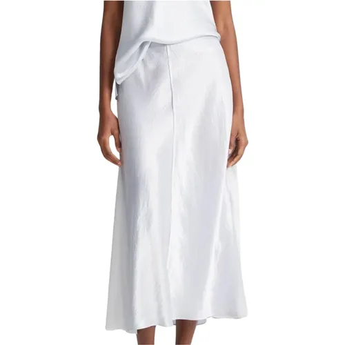 Sheer Panelled Slip Skirt , female, Sizes: L, XL - Vince - Modalova