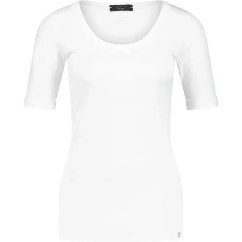 Elastic Cotton Jersey Shirt , female, Sizes: L, S, 2XL, XL, 3XL, M, XS - Marc Cain - Modalova