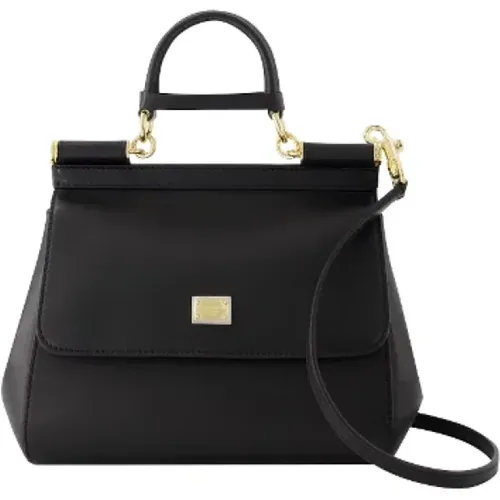 Smooth Calfskin Crossbody Bag , female, Sizes: ONE SIZE - Dolce & Gabbana - Modalova