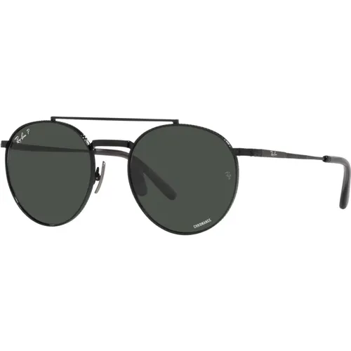 Sunglasses, unisex, , Size: 53 MM Round II Titanium Polarized Sunglasses - Ray-Ban - Modalova