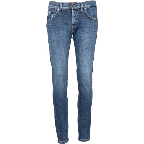 Stretch Cotton Slim Fit Jeans , male, Sizes: W32, W35 - Dondup - Modalova